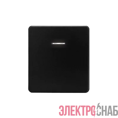 Выключатель проходной (переключатель) 1-кл. СП ROUND MIELE 10А с подсветкой оникс Kranz KR-78-0716-3