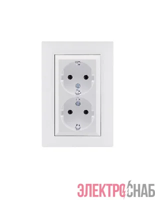 Розетка 2-я Karea RIZZ с заземл. бел. Makel 88001082