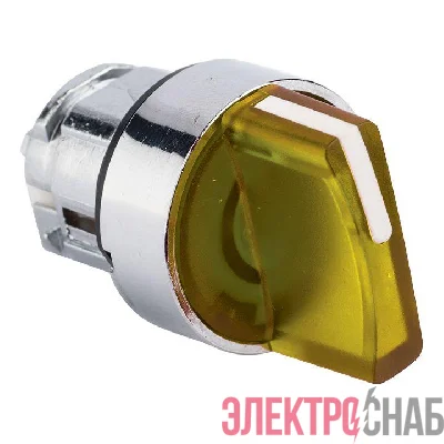 Механизм переключателя исполнительный ХB4 желт. на 2 положения с фиксацией с подсветкой с короткой ручкой PROxima EKF XB4BD2FL-Y