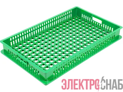 Ящик 740х465х95 перфорированный  зелёный 404-095-02 404-095-02