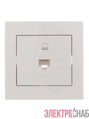 Розетка компьютерная 1-м СП Rain RJ45 бел. LEZARD 703-0202-139