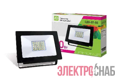 Прожектор СДО-07-50 светодиодный черн. IP65 ASD 4690612016429