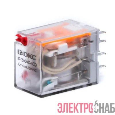 Реле одиночное 230В AC до 6А 4 прекидн. контакта DKC IR-230AC-4CO-D