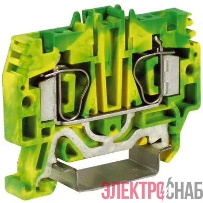 Клемма пруж. HTE.4 4кв.мм желт./зел. DKC ZHT250