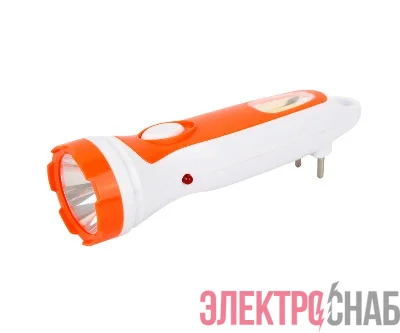 Фонарь аккумуляторный LED3860 220В бел. /оранж. 1+COB LED 2 реж. SLA пластик Ultraflash 14249