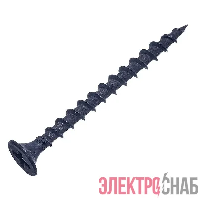 Саморез по дереву 3.5х41 потайной крупн. резьба оксид (уп.500шт) СТРОЙМЕТИЗ ГД35.041.0.5