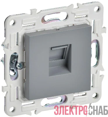 Розетка компьютерная RJ45 кат.5E SKANDY SK-K01Gr сер. IEK SK-K10-1-K03