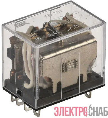 Реле РЭК 77-4 10А 24В AC IEK RRP10-4-10-024A