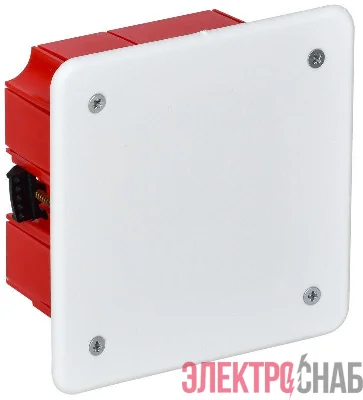 Коробка распаячная CП 92х92х45 IP20 КМ41022 для полых стен (с саморезами пластиковые лапки с крышкой) IEK UKG11-092-092-045-P
