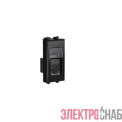 Розетка компьютерная RJ-45 1мод. кат.5e Avanti "Черный квадрат" модульная DKC 4402461