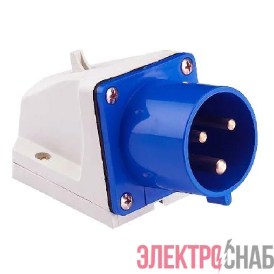 Вилка стационарная 523 32А 2P+PE 220В IP44 EKF ps-523-32-220