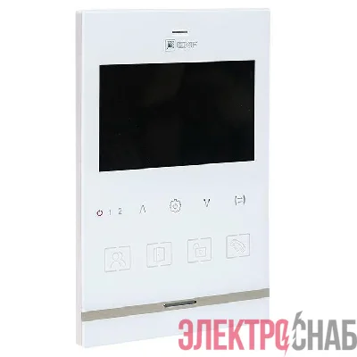 Видеодомофон IPV-01 бел. 4''TFT 4пр. 2 канала IP20 EKF int-ipv-01