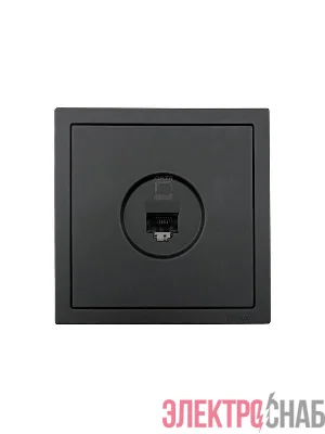 Розетка компьютерная 1-мест. СП ZIMA IP20 черн. бархат LEZARD 704-4288-140