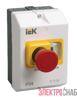 Оболочка защитная с кноп. "СТОП" IP54 KARAT IEK DMS11D-PC55