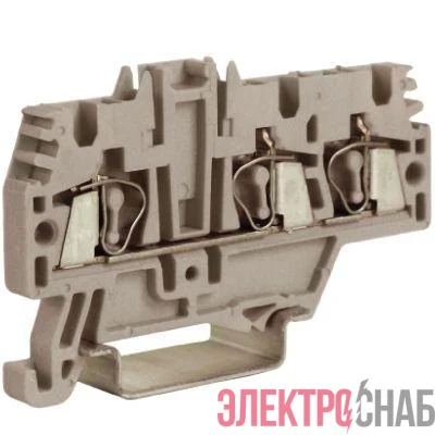Зажим проходной HMM.2/1+2GR 2.5кв.мм сер. DKC ZHM510GR