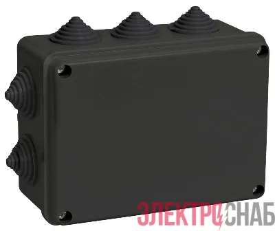 Коробка распаячная ОП 150х110х70 IP44 КМ41241 10 гермовводов черн. IEK UKO11-150-110-070-K02-44