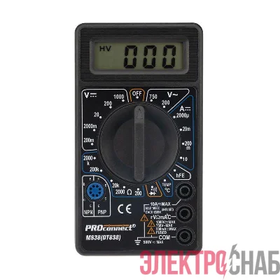 Мультиметр портативный M838 (DT838) PROCONNECT 13-3013