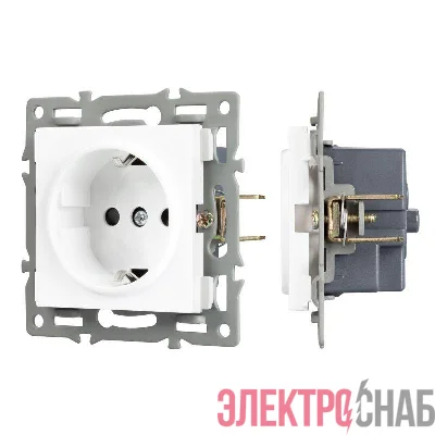 Механизм электрической розетки SCT-MEU1-PL-WH (250В 16А) Arlight 043730