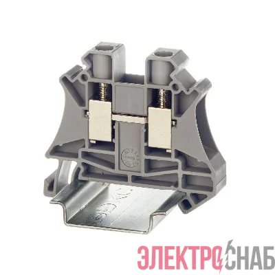 Клемма проходная винтовой зажим 2 точки подключения 10кв.мм сер. DKC TUR-10