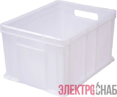 Ящик 400х300х230 мороз. сплошной, с ручками  натуральный 703.03.01 703.03.01