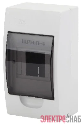 Бокс ЩРН-П-4 мод. навесной пластик IP41 SIMPLE NO-box_simple-plastic_4_surface ЭРА Б0041521