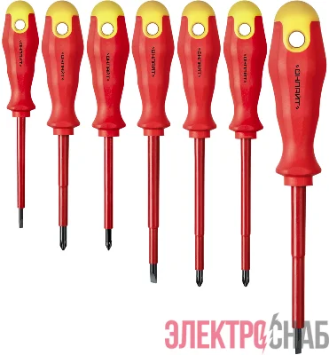 Набор отверток диэлектрических 90 356 OHT-Оtd01-H7 (7 предметов) ОНЛАЙТ 90356
