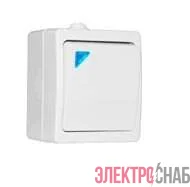 Выключатель 1-кл. ОП Аллегро 10А IP54 с подсветкой бел. UNIVersal 5563477