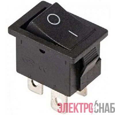 Выключатель клавишный 250В 6А (4с) ON-OFF черн. Mini (RWB-208; SC-768) Rexant 36-2146