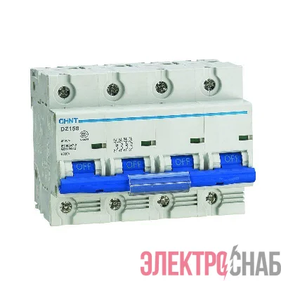 Выключатель автоматический модульный 4п 100А 10кА 8-12In DZ158-125H (R) CHINT 158096