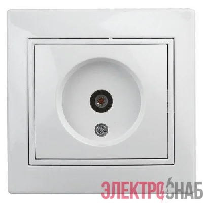 Розетка телевизионная одиночная TV СП Plano 1-301-01 IP20 бел. Intro Б0027617