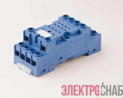 Розетка с винт. клеммами (под шайбу) для реле 55.32 таймера 85.02 модули 99.01 в комплекте металлич. клипса 094.71 син. FINDER 9472SMA