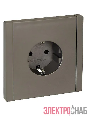 Розетка СП FORTE&PIANO FP516 16А с заземл. без защ. шторок винт. крепл. сталь IEK FP-R11-16-K46