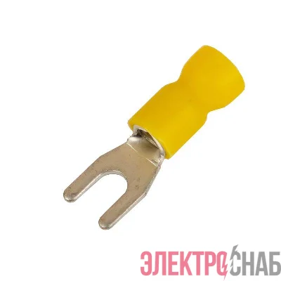 Наконечник вилочный с изолир.фланцем ПВХ легкий ввод жилы 2.5-6кв.мм М6 d6.4мм (НВИ) (уп.100шт) DKC 2C16P-EE-PVC