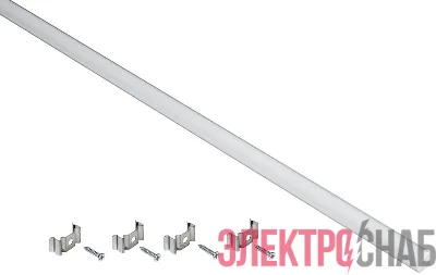 Профиль алюминиевый для LED ленты 1616 накладной угл. опал (дл.2м) компл. аксессуров IEK LSADD1616-SET1-2-N3-1-12