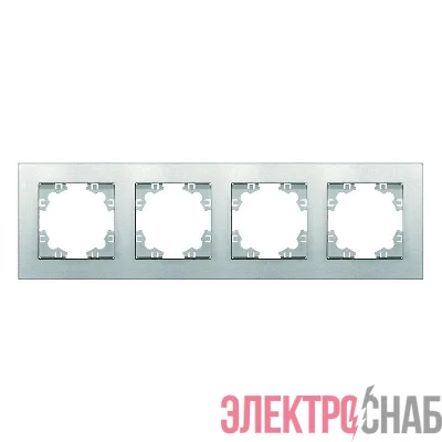 Рамка 4-м Афина универс. серебр. Universal A0046-S