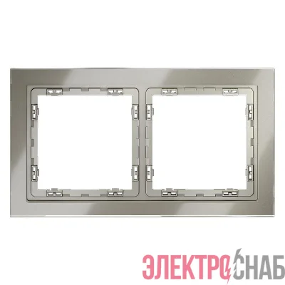 Рамка 2-м S70 стеклян. шелк Voltum VLS110204