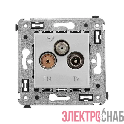 Розетка телевизионная TV/FM/SAT СП Avanti "Закаленная сталь" DKC 4404533