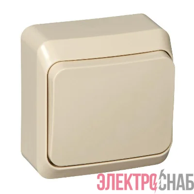 Выключатель 1-кл. ОП Этюд 10А IP20 крем. SE BA10-001K