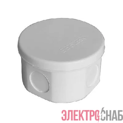 Коробка распр. ОП d75х45 4 выхода без гермовводов IP54 крышка защелкивающаяся сер. Epplast 245352