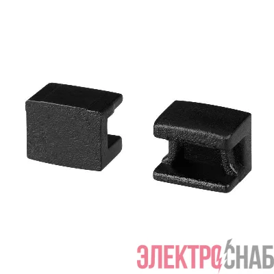 Заглушка PLINTUS-FANTOM BLACK глухая пластик (комплект) Arlight 043907