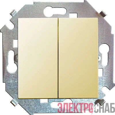 Выключатель 2-кл. СП Simon 15 16А IP20 винтов. зажим механизм сл. кость Simon 1591398-031