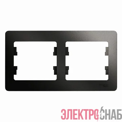 Рамка 2-м Glossa горизонт. антрацит SE GSL000702