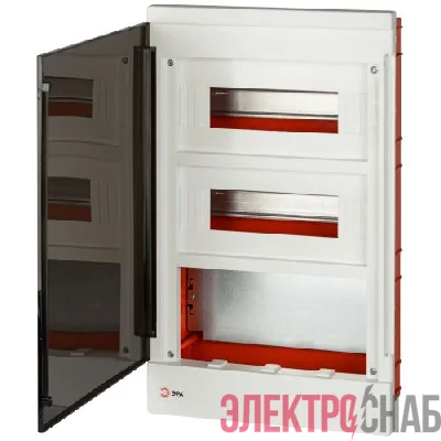 Щит распределительный со слаботочным отсеком MultiBox bs-24f встраиваемый пластиковый 24 модуля IP40 Эра Б0059317