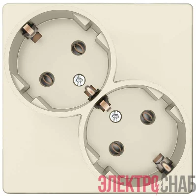 Розетка 2-м СП Simon 24 16А IP20 2х2P+E Schuko без защ. шторок механизм сл. кость Simon 2450459-031