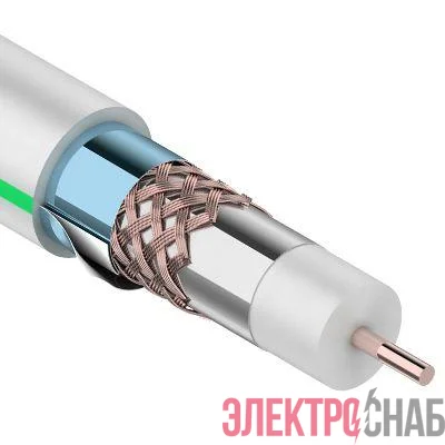 Кабель RG-6U+CU (75%) 75Ом (тройной экран) "MASTER" Б (уп.100м) Rexant 01-2241