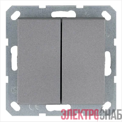 Переключатель перекрестный 2-кл. 10А IP20 механизм алюм. Jasmart G3014S