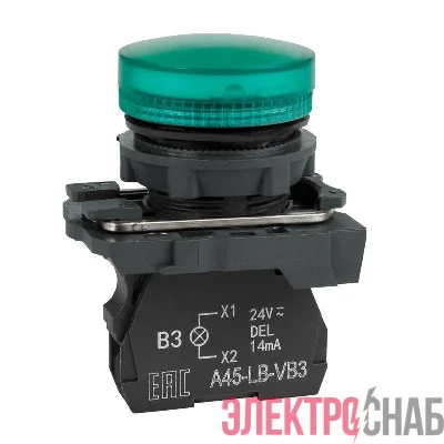 Лампа сигнальная OptiSignal D22 C5-L-B3 зел. пластик 24VAC/DC XB5AVB3 КЭАЗ 332189