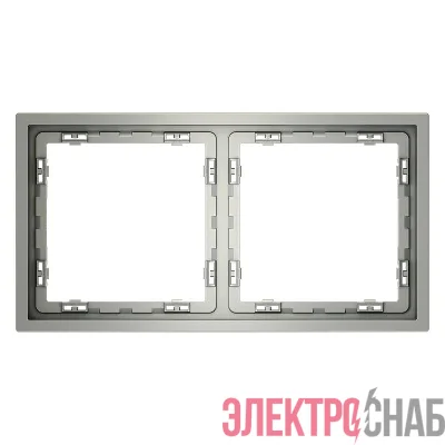 Рамка 2-м S70 пластик. сталь Voltum VLS100205