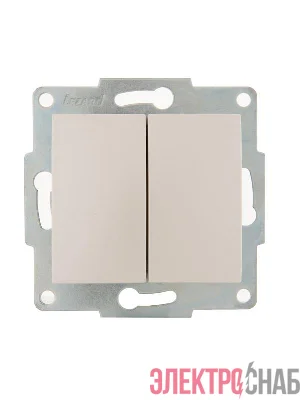 Выключатель 2-кл. 1п СП Karina 10А IP20 механизм жемчуж./бел. перламутр. LEZARD 707-3088-101