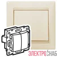 Выключатель 2-кл. СП Valena 10А IP31 механизм сл. кость (DIY-упак.) IEK 695605